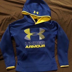 Under Armour boys blue and yellow hoodie
